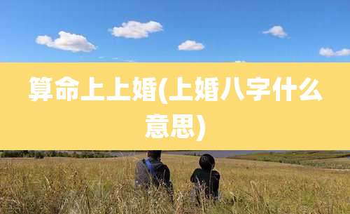 算命上上婚(上婚八字什么意思)