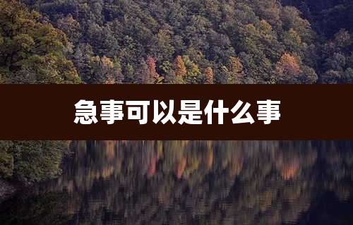 急事可以是什么事