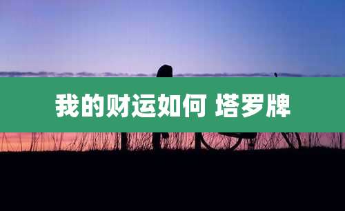 我的财运如何 塔罗牌
