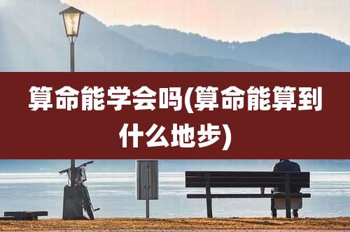 算命能学会吗(算命能算到什么地步)