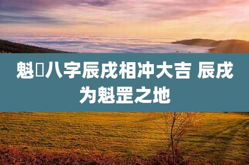 魁昰八字辰戌相冲大吉 辰戌为魁罡之地