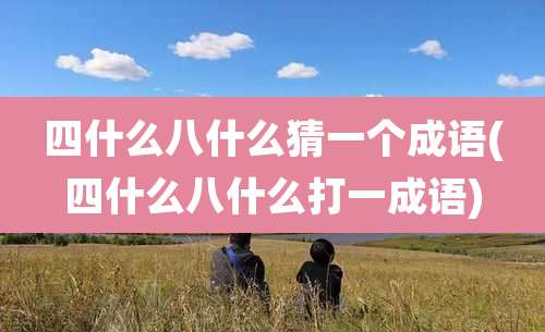 四什么八什么猜一个成语(四什么八什么打一成语)