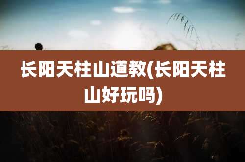 长阳天柱山道教(长阳天柱山好玩吗)