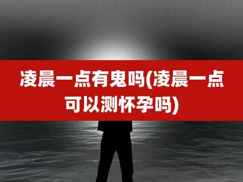 凌晨一点有鬼吗(凌晨一点可以测怀孕吗)