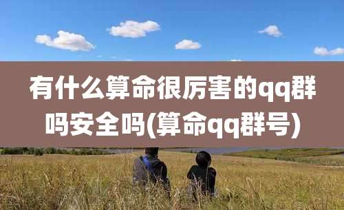 有什么算命很厉害的qq群吗安全吗(算命qq群号)