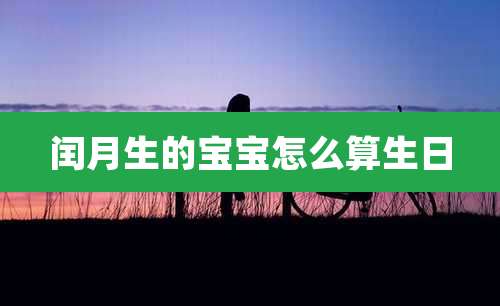 闰月生的宝宝怎么算生日