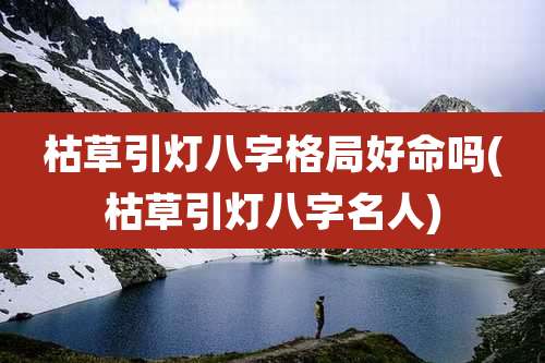 枯草引灯八字格局好命吗(枯草引灯八字名人)