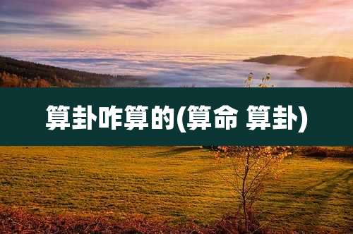 算卦咋算的(算命 算卦)