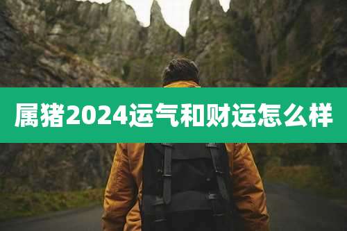 属猪2024运气和财运怎么样