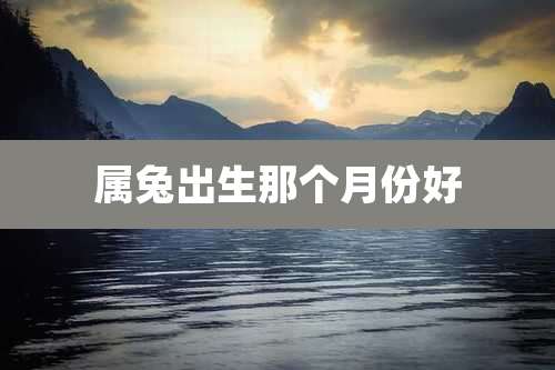 属兔出生那个月份好