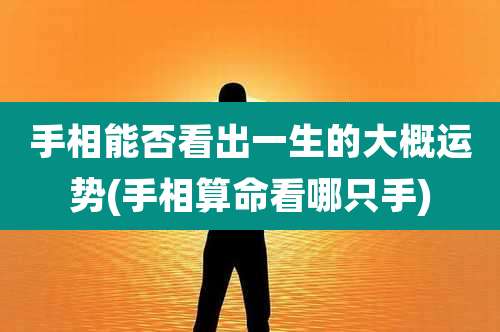 手相能否看出一生的大概运势(手相算命看哪只手)