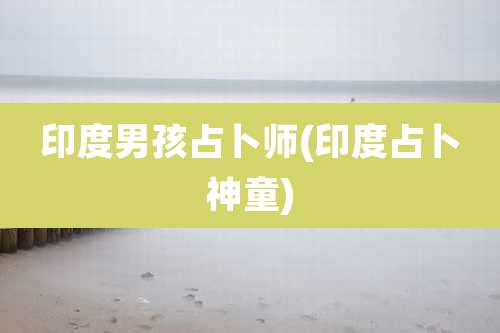 印度男孩占卜师(印度占卜神童)