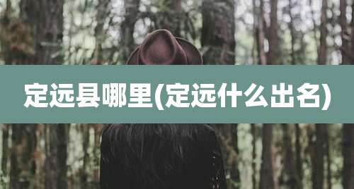 定远县哪里(定远什么出名)