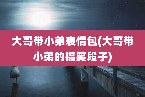 大哥带小弟表情包(大哥带小弟的搞笑段子)