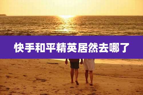 快手和平精英居然去哪了