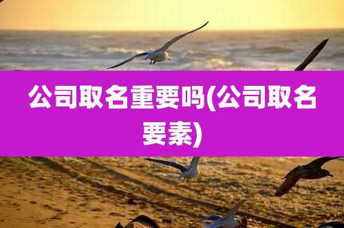 公司取名重要吗(公司取名要素)