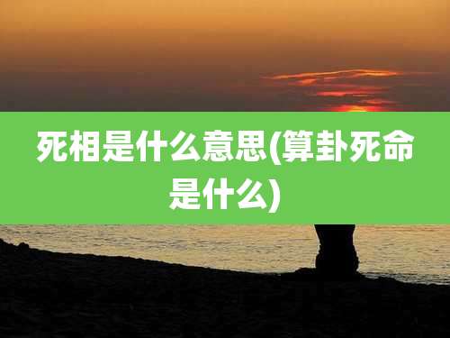 死相是什么意思(算卦死命是什么)
