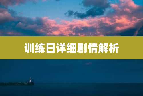 训练日详细剧情解析