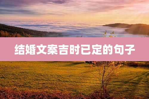 结婚文案吉时已定的句子
