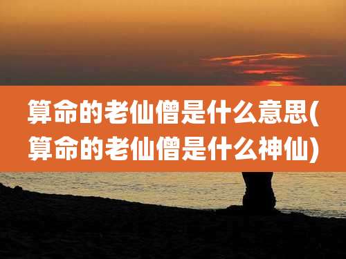 算命的老仙僧是什么意思(算命的老仙僧是什么神仙)