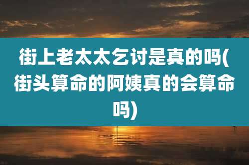 街上老太太乞讨是真的吗(街头算命的阿姨真的会算命吗)