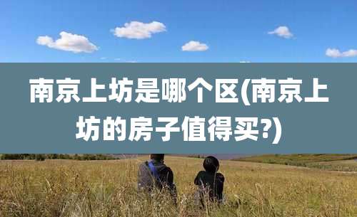 南京上坊是哪个区(南京上坊的房子值得买?)