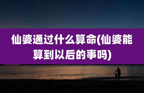 仙婆通过什么算命(仙婆能算到以后的事吗)