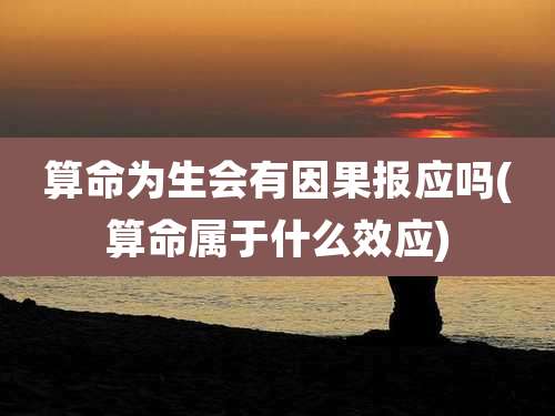 算命为生会有因果报应吗(算命属于什么效应)