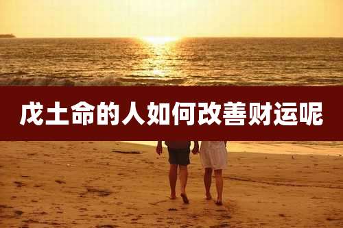 戊土命的人如何改善财运呢