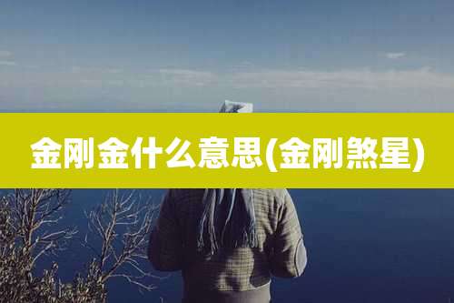 金刚金什么意思(金刚煞星)