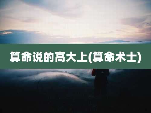 算命说的高大上(算命术士)