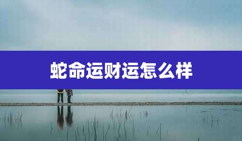 蛇命运财运怎么样