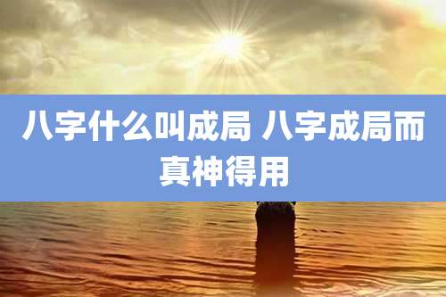 八字什么叫成局 八字成局而真神得用