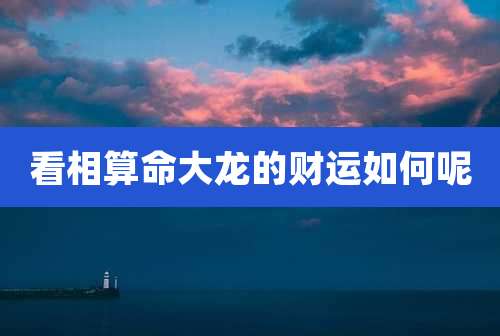 看相算命大龙的财运如何呢