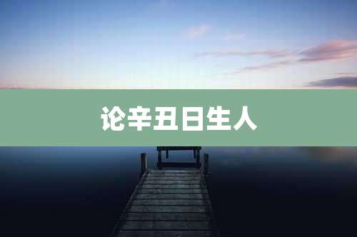 论辛丑日生人