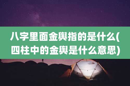 八字里面金舆指的是什么(四柱中的金舆是什么意思)