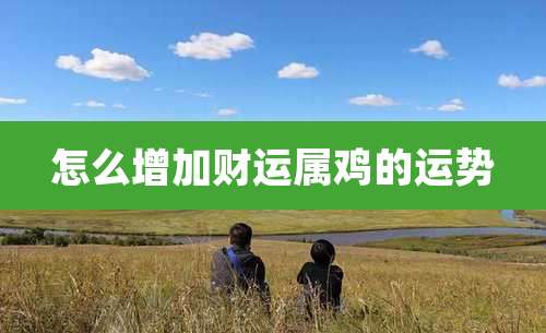 怎么增加财运属鸡的运势
