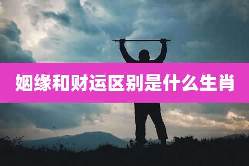 姻缘和财运区别是什么生肖