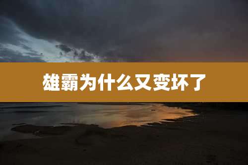 雄霸为什么又变坏了