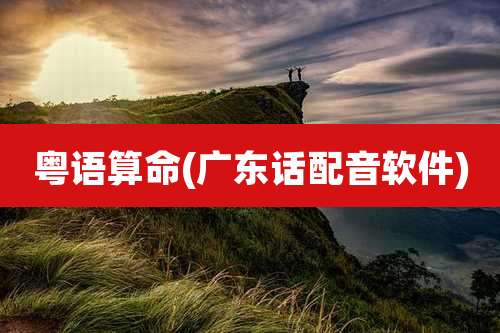 粤语算命(广东话配音软件)