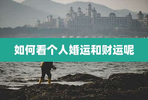 如何看个人婚运和财运呢