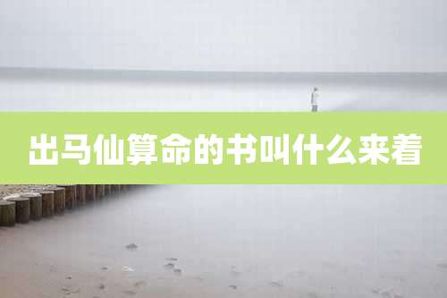 出马仙算命的书叫什么来着