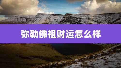 弥勒佛祖财运怎么样