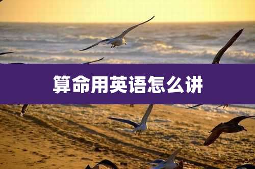 算命用英语怎么讲