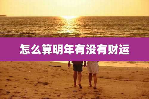 怎么算明年有没有财运