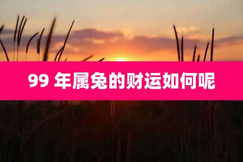 99 年属兔的财运如何呢