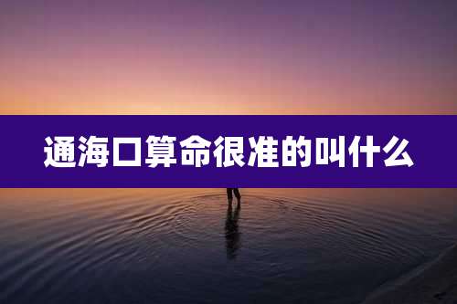 通海口算命很准的叫什么