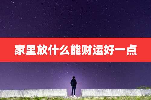 家里放什么能财运好一点