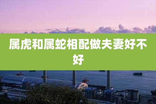 属虎和属蛇相配做夫妻好不好