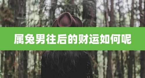 属兔男往后的财运如何呢